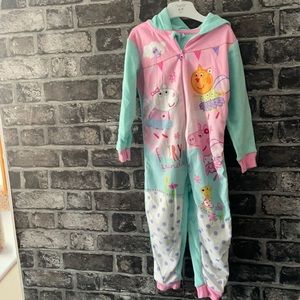 Peppa pig fleecy all in one hooded pajama